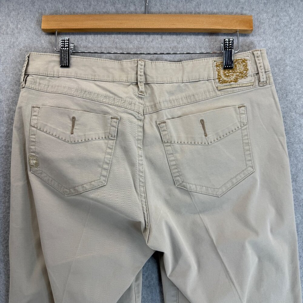 Christopher Blue‎ Womens Cropped Khaki Tan Pants Classic Casual Capri Size 10 - Picture 8 of 15